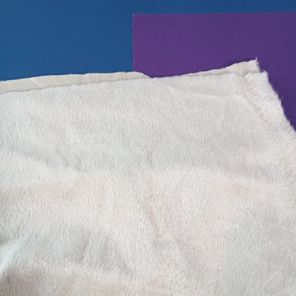 Beige Velour Fabric 1 Yard x 60